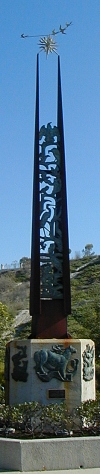 Sculpture dedicated to the harmony of man and nature.